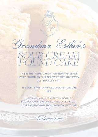 Grandma Esther's Sour Cream Pound Cake