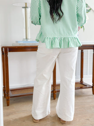 Pearl Club White Wide Leg Jeans - Southern Roots & Boots
