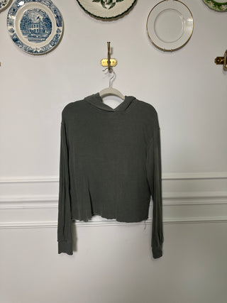 Olive Raw Hem Hoodie - Magnolia & Pine