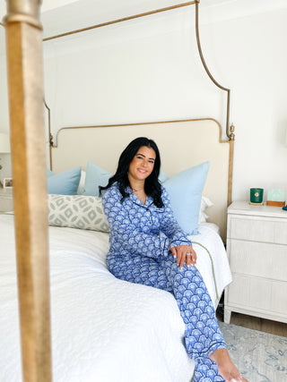 Magnolia Morning Blue & White Pajama Set
