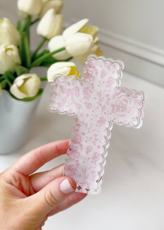 Trinity Scalloped Acrylic Cross Blocks - Southern Roots & Boots