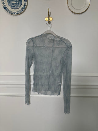 Piper Blue Lace Long Sleeve Top