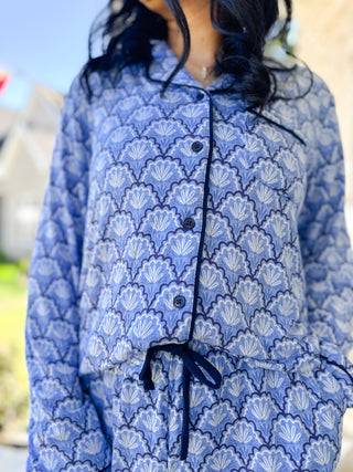 Magnolia Morning Blue & White Pajama Set