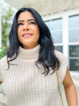 The Harvest Knit Top Sleeveless Turtleneck Sweater - Magnolia & Pine