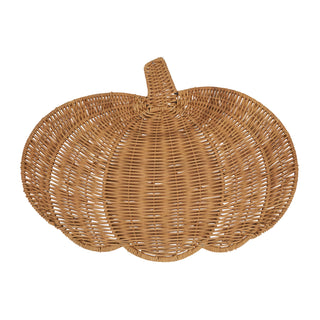 Fall Harvest Rattan Pumpkin Placemat - Magnolia & Pine