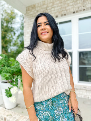 The Harvest Knit Top Sleeveless Turtleneck Sweater - Magnolia & Pine