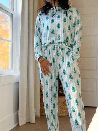 Chinoiserie Christmas Pajama Set