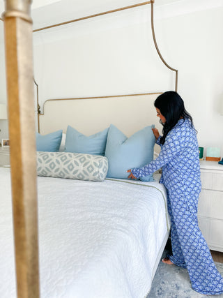 Magnolia Morning Blue & White Pajama Set