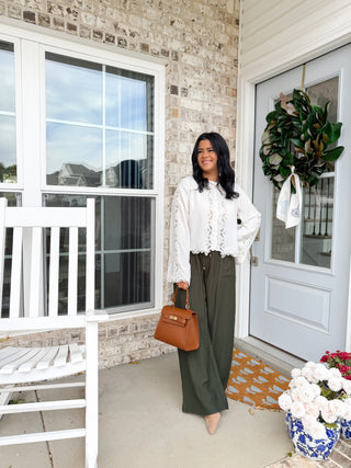 Sunday Lace Button Blouse