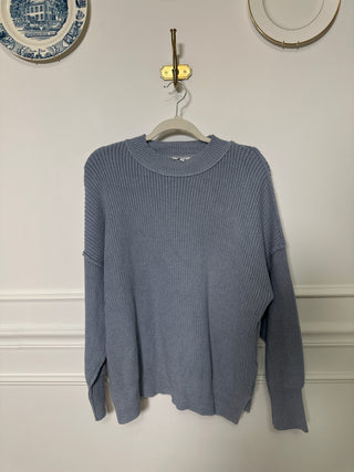 Blue Grey Oversized Knit Sweater - Magnolia & Pine
