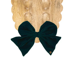 Magnetic Bow Velvet Green