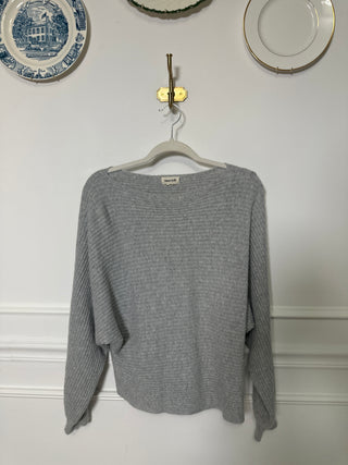 Grey Ribbed Sweater - Magnolia & Pine