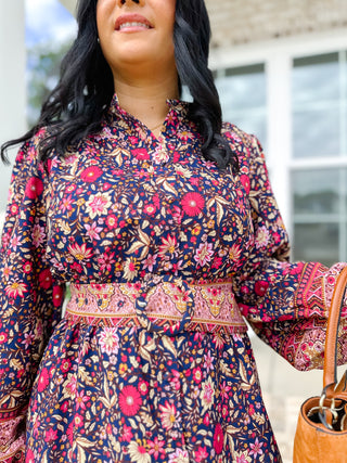 Melanie Floral Mini Dress - Magnolia & Pine