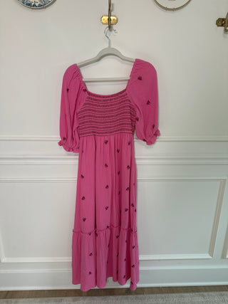 Pink and Burgundy Maxi Dress