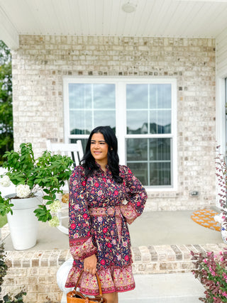 Melanie Floral Mini Dress - Magnolia & Pine