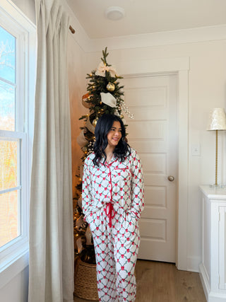 Mistletoe Bow Pajama Set