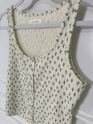 Ivory & Navy Ditsy Floral Tank ￼ - Magnolia & Pine
