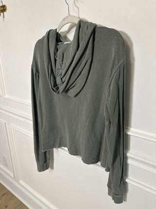 Olive Raw Hem Hoodie - Magnolia & Pine
