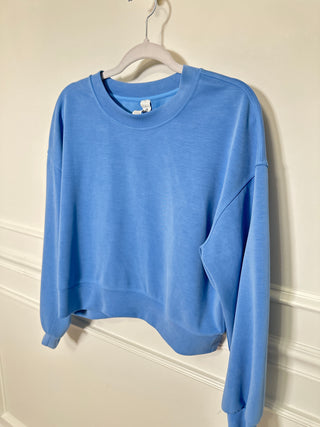 Blue Soft Brushed Pullover - Magnolia & Pine