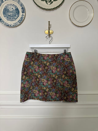 Grandma’s Fall Floral Mini Skirt - Magnolia & Pine