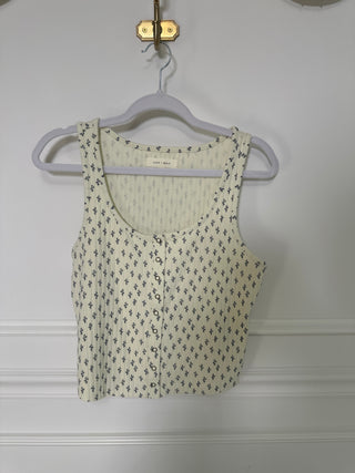 Ivory & Navy Ditsy Floral Tank ￼ - Magnolia & Pine