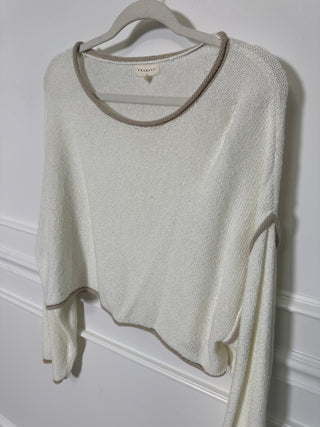 Cream & Taupe Knit Sweater - Magnolia & Pine