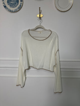 Cream & Taupe Knit Sweater - Magnolia & Pine