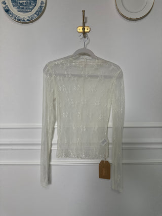 Piper Cream Lace Long Sleeve Top