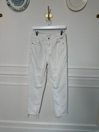 Raw Hen Straight White Jeans