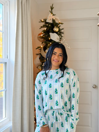 Chinoiserie Christmas Pajama Set