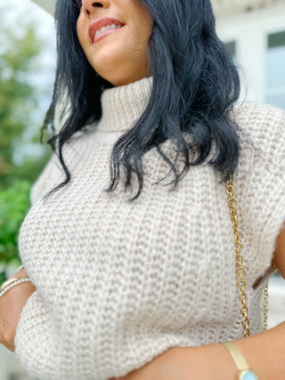 The Harvest Knit Top Sleeveless Turtleneck Sweater - Magnolia & Pine