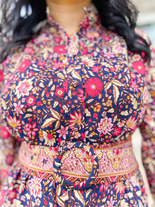 Melanie Floral Mini Dress - Magnolia & Pine
