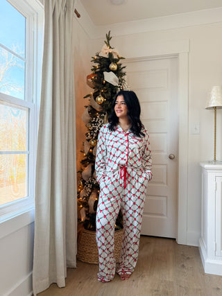 Mistletoe Bow Pajama Set