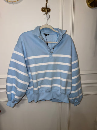 Blue & White Pullover