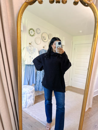 FP Black Chunky Knit Sweater