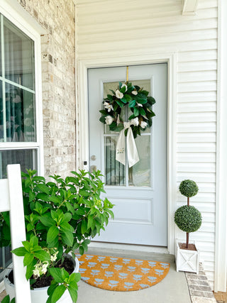 Magnolia & Pine Embroidered Wreath Sash - Southern Roots & Boots