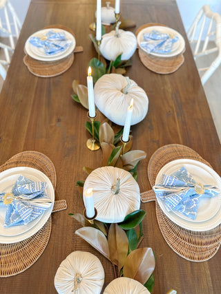 Heirloom Cream Velvet Pumpkin Set (Set of 6) - Magnolia & Pine