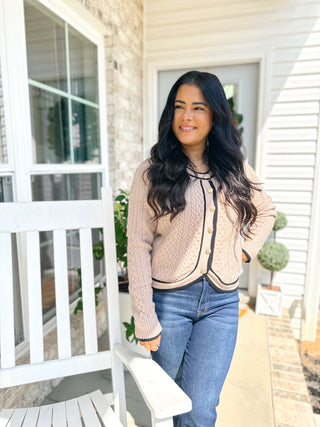 Wren Mocha Mousse Classic Cardigan - Magnolia & Pine