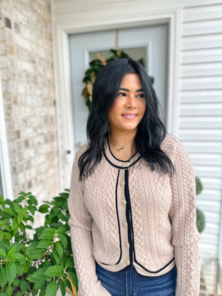 Wren Mocha Mousse Classic Cardigan - Magnolia & Pine
