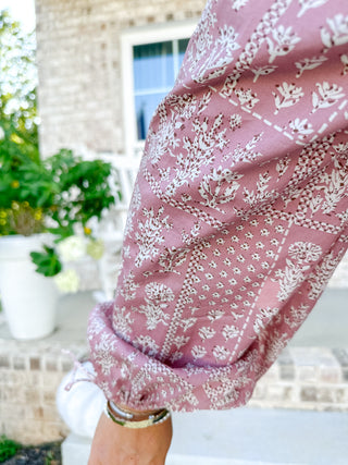 Rosehill Smocked Tie Blouse - Magnolia & Pine