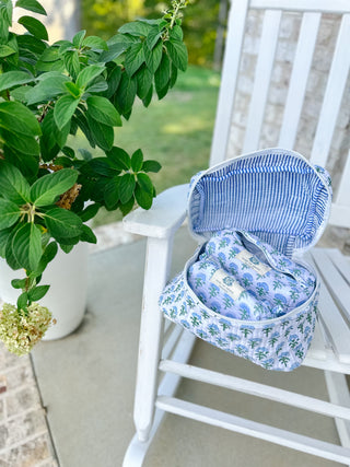 Everleigh Quilted Cosmetic Bag Set of 3  - Magnolia & Pine