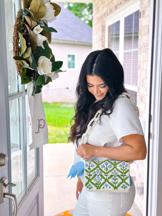 Savannah Blue & White Scallop Top - Southern Roots & Boots