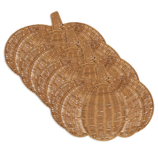 Fall Harvest Rattan Pumpkin Placemat - Magnolia & Pine